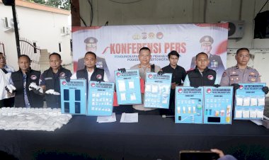 Polres-Mojokerto-Kota-Amankan-Barang-Bukti-Ungkap-Narkoba-Senilai-1,1-Miliar
