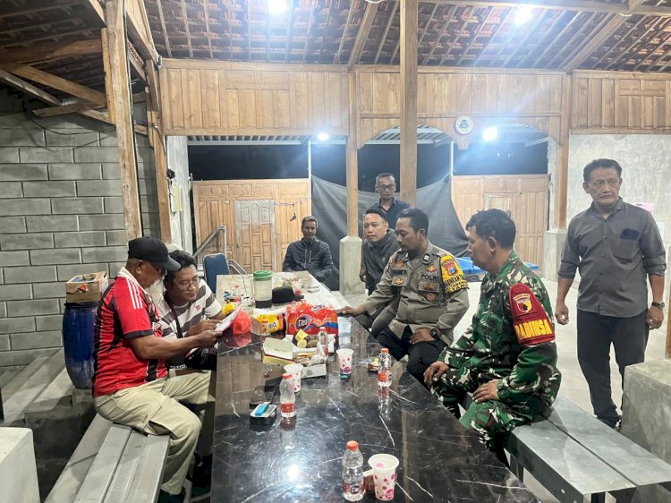 Bhabinkamtibmas dan Babinsa Sambang Desa Tawangsari, Perkuat Sinergitas Jaga Kamtibmas